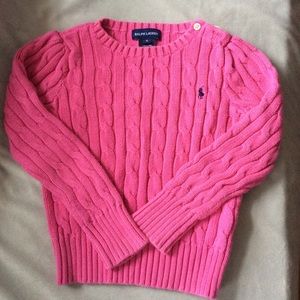 Girls Pink Sweater, 5, Ralph Lauren